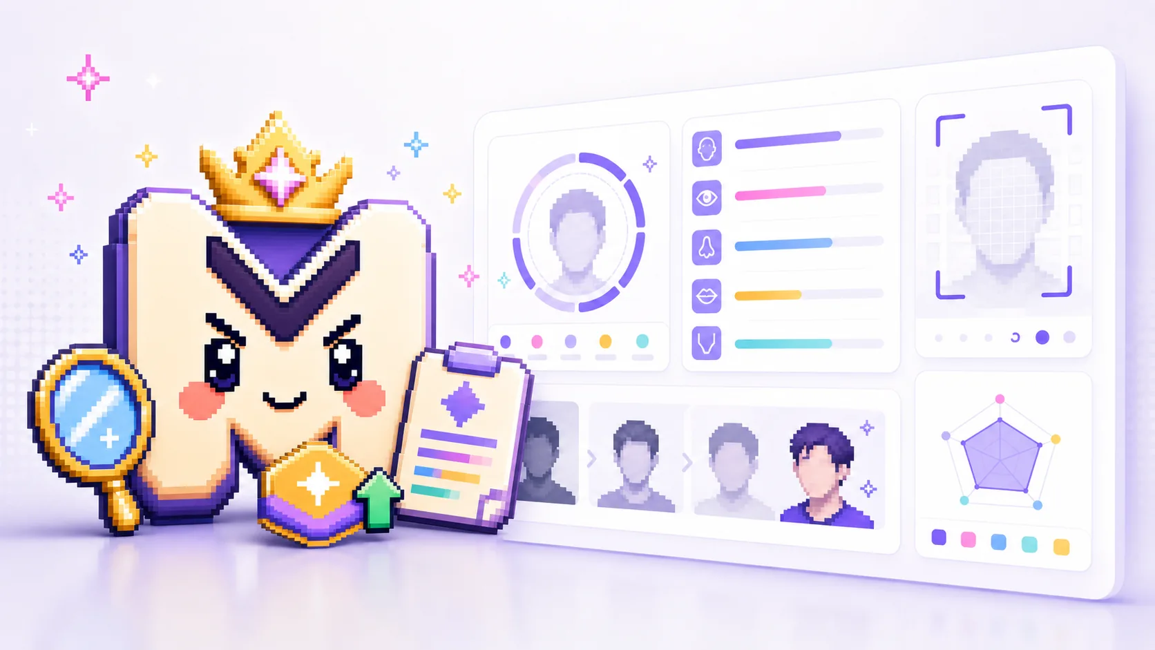 MogScore AI rating brand illustration