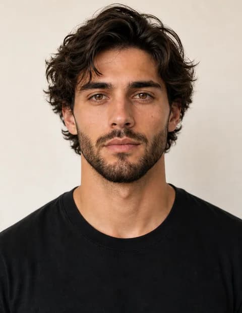 Generated adult male AI beard after preview with a full beard