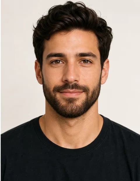 Generated adult male AI beard after preview with a groomed beard