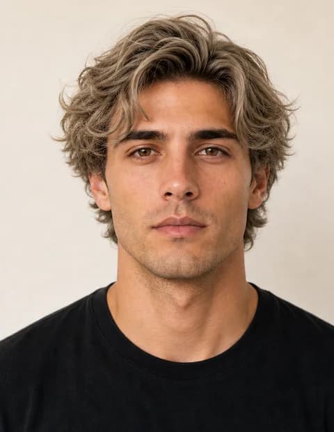 Generated adult male hair color after preview with ash blond tone