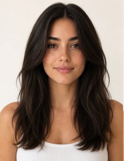 Generated adult female hair color before preview with blonde highlights