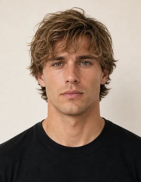Generated adult male AI hairstyle before preview with a textured crop