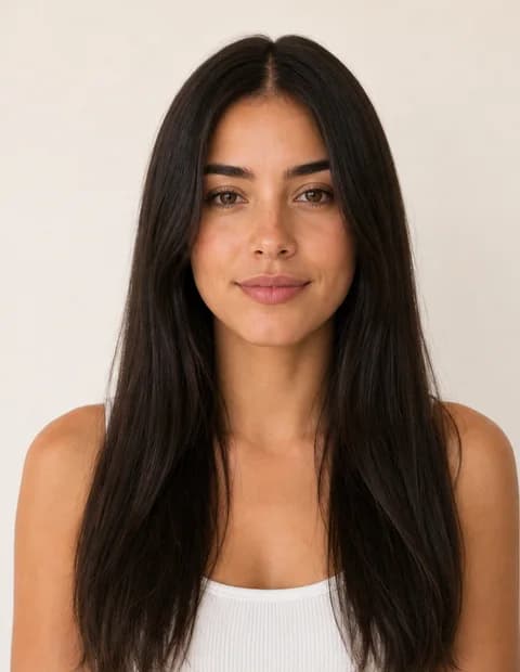 Generated adult female AI hairstyle before preview with layered hair