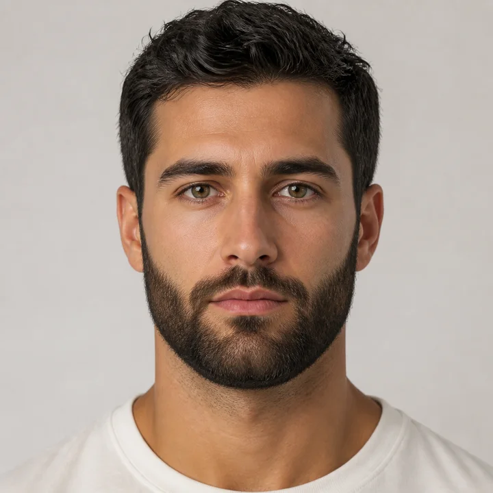 Short Boxed Beard front view