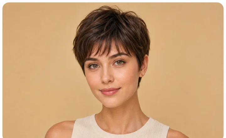 Pixie Bangs front view