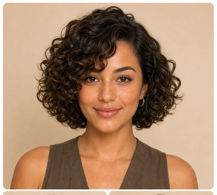 Curly Bob front view