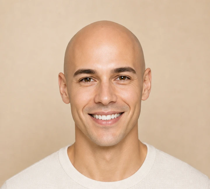 Clean Bald front view