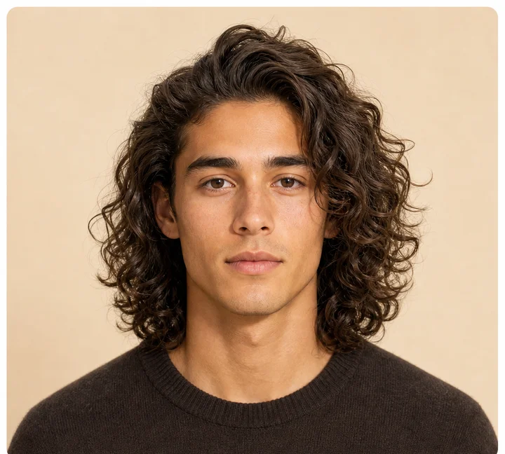 Long Curls front view