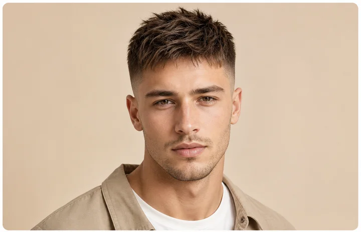 Textured Undercut front view