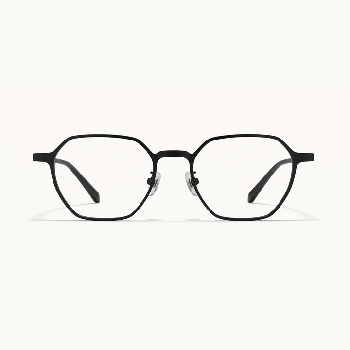 Black Geometric Metal front view