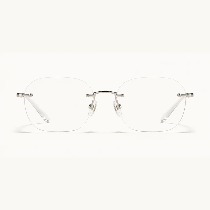 Rimless Silver front view