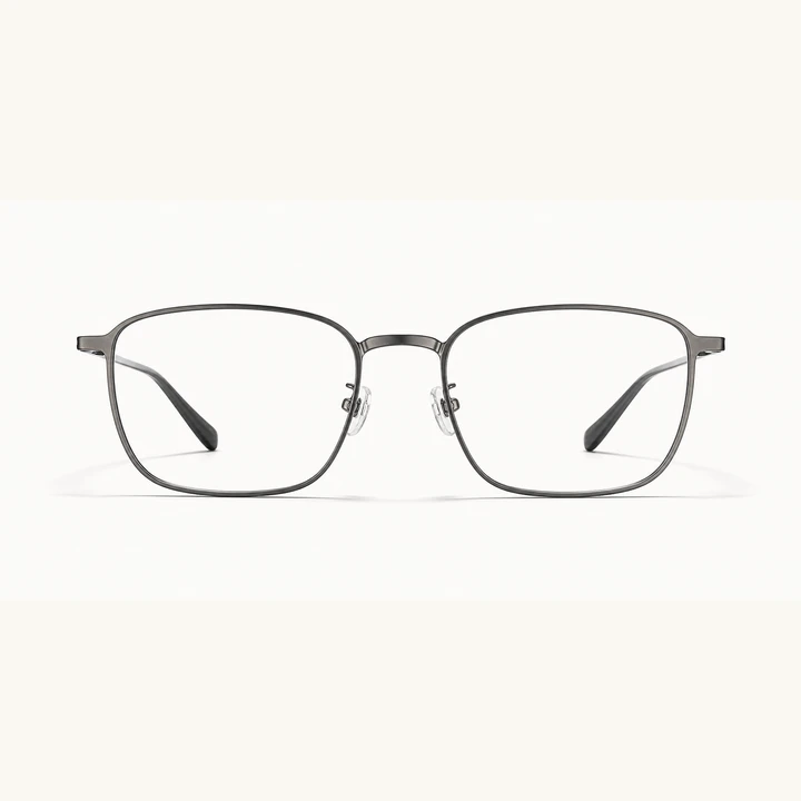 Slim Gunmetal Rectangle front view