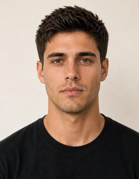 Generated adult male hair color before preview with blond highlights