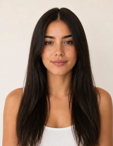 Generated adult female AI hairstyle before preview with layered hair